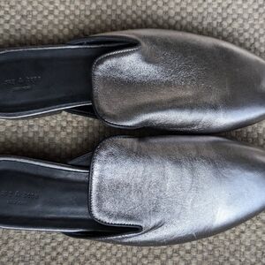 Rag & Bone Metallic Slides Mules Gunmetal